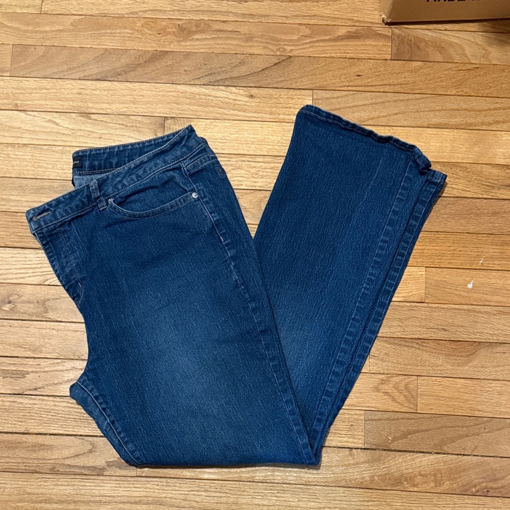 New York & Company Deep Blue Boot Cut Jeans